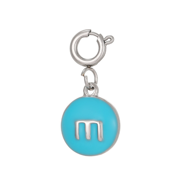 Cross-Border Hot Selling Drip Oil Heart Donut Pendant European and American Style Exquisite DIY Bracelet Necklace Earring Accessories Wholesale