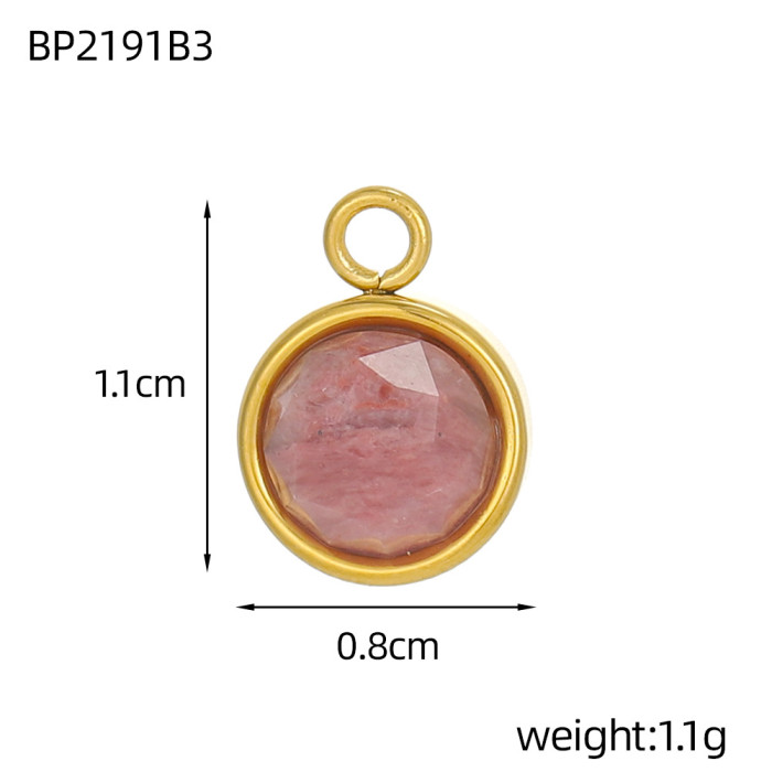 Cross-Border DIY Accessories Simple and Exquisite European and American Micro-Inlaid Turquoise Natural Stone Accessories Unique Design Sense Versatile Accessories