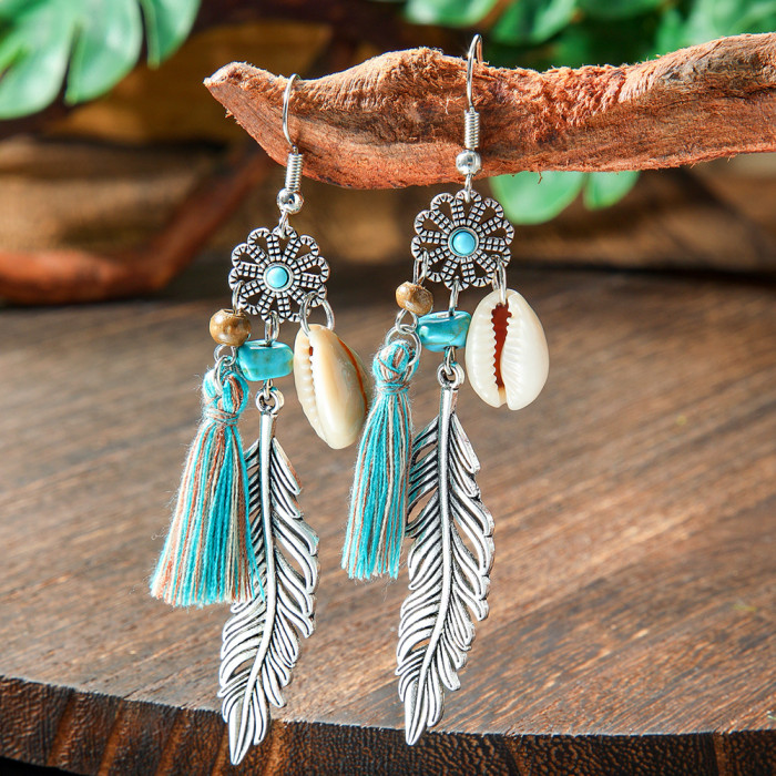 Amazon Wholesale Retro Bohemian Turquoise Earring Set Fashion Ethnic Style Earrings Jewelry Source