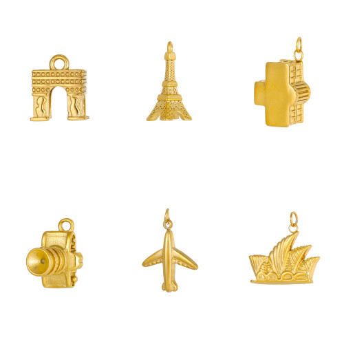 European and American Hot-Selling Fashion Light Luxury Women's Stainless Steel DIY Geometric Accessories Jewelry Wholesale
