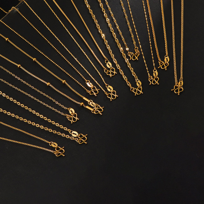 No Need to Remove When Showering Titanium Steel Color-Retaining Chopard Chain Box Spacer Bead Chain Necklace M Clasp Round Snake Chain Sunflower Chain