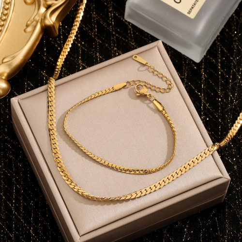 Necklace for Women Trendy Titanium Steel Cuban Chain Hip Hop Chain Accessories Cool Couple Versatile Horsewhip Chain Personality Dominant