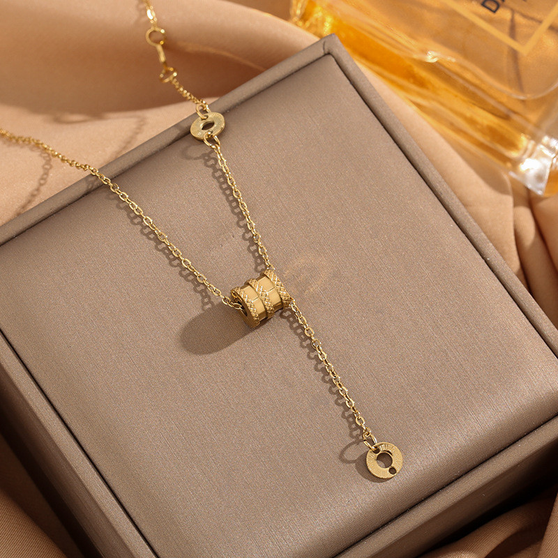 Titanium Steel Small Waist Necklace for Women, Internet Celebrity Style, Non-Fading, Minimalist Fashion, Versatile Light Luxury Collarbone Chain Jewelry for Women