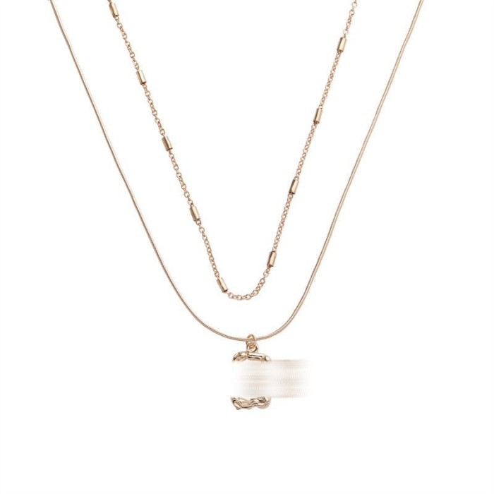 Double Layer Stacked Collarbone Chain for Women, Light Luxury Niche Design, Autumn Winter Sweater Necklace, 2024 New...