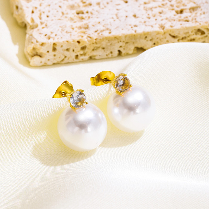 Vintage Small Light Bulb Necklace for Women, Perfect Round Four-Claw Pearl, Elegant Versatile Light Luxury, Non-Fadin...