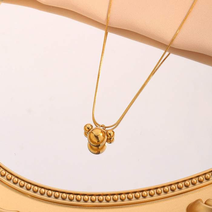 Cross-Border Hot-Selling Mouse Titanium Steel Necklace for Women, Versatile Simple Light Luxury Niche Collarbone Chain, New Fashion Accessory, Internet Celebrity