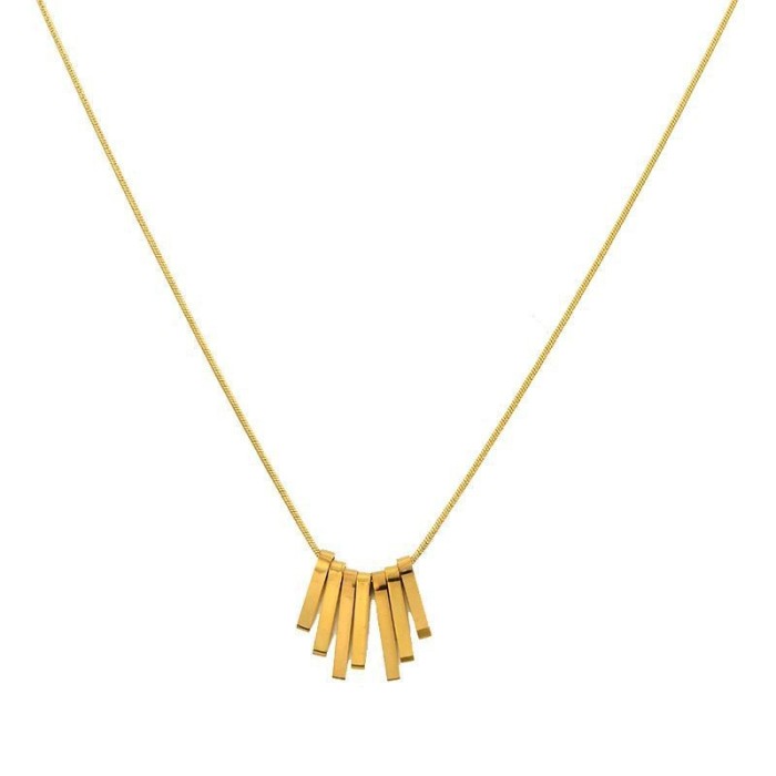 French Style High-End Minimalist Retro New K Gold Color Multi-Drop Tassel Necklace for Women Ins Trend Cool Style Clavicle Chain