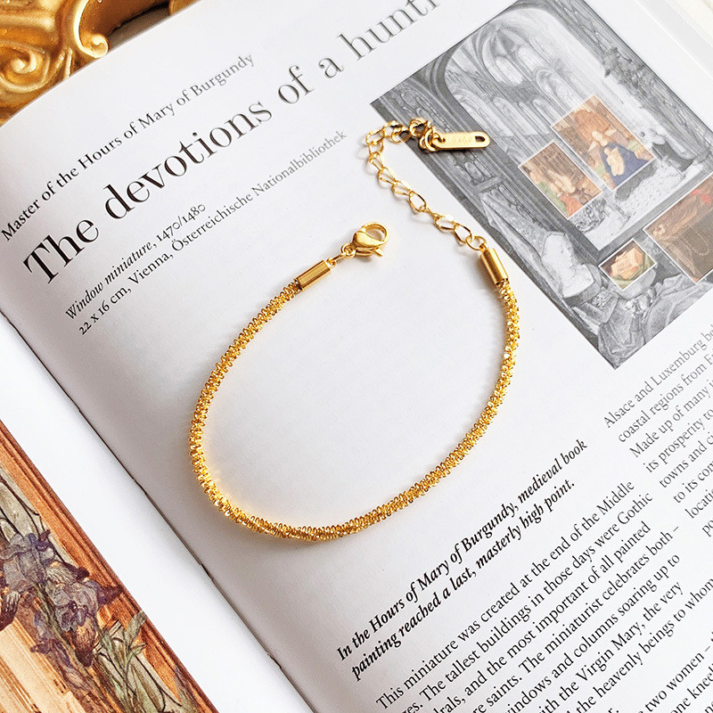 High-end Starry Sky Cauliflower Chain Personality Bracelet Necklace Versatile Niche Jewelry Set Fashion Simple Women's Accessories