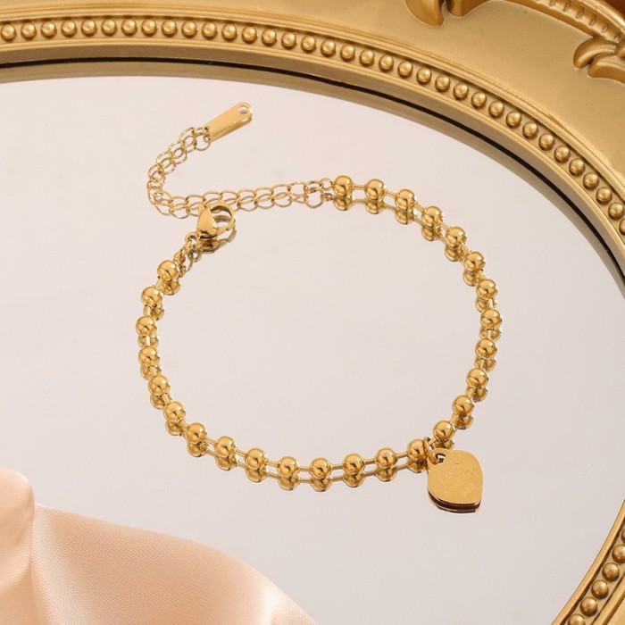 Non-Fading New Titanium Steel Bracelet Women's All-Match Ins Style Bracelet Fashion Bracelet Ornament Girls High Sense