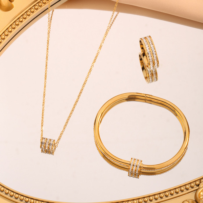 Hot-Selling Small Waist Roller Titanium Steel Clavicle Chain Elegant Fashionable Temperament Light Luxury Niche Brace...