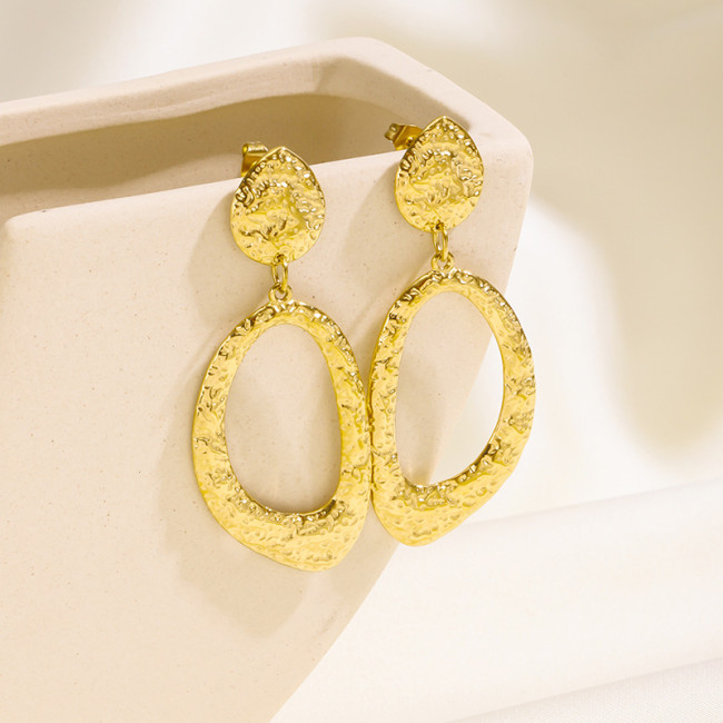 Irregular Hollow Geometric Earrings Tassel High-end INS Niche Design Stainless Steel New Chinese Style Earrings Whole...