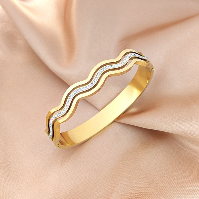 Japanese and Korean Trendy Open Titanium Steel Bracelet for Women, Design Sense, Internet Celebrity Ins Fashion, Pers...