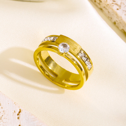 European and American Cross-Border New Luxury Niche Zircon Flower Heart Ring for Women Ins Style High-End Design Sense Index Finger Ring
