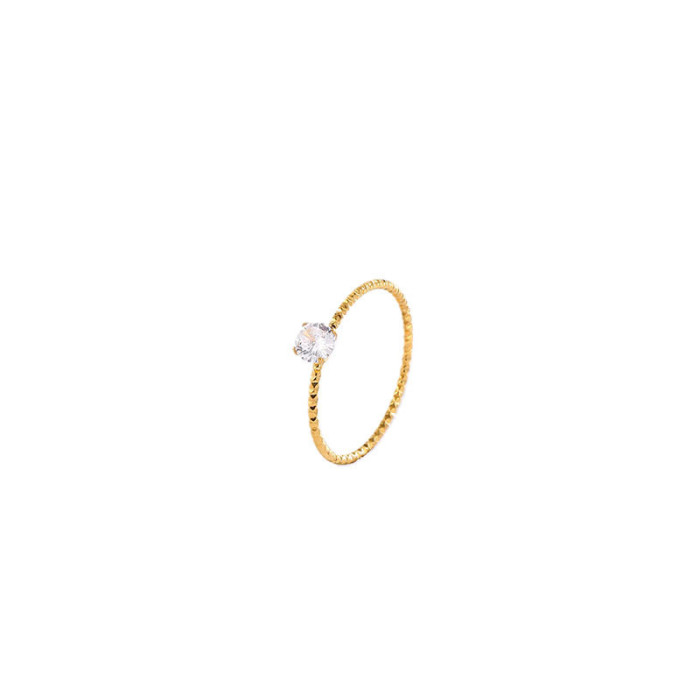 Shining High-End Niche Light Luxury Mini Stone 18K Gold Ring Stone Ring for Women Starry Sky Ring Elegant Jewelry