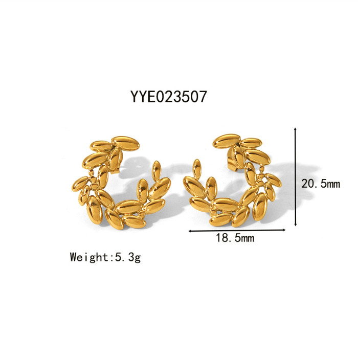 Fashion Personality Niche Exaggerated Design Earrings Vintage Simple Stainless Steel New Earrings for Women Wholesale