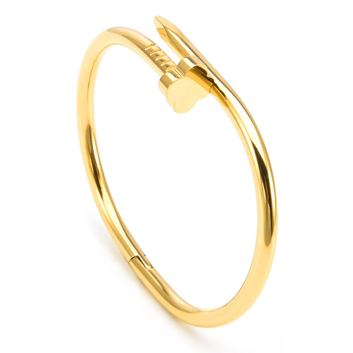 Four-Leaf Clover Kajia Nail Bracelet High-End Non-Fading Versatile Bag Temperament Stainless Steel Bracelet Jewelry