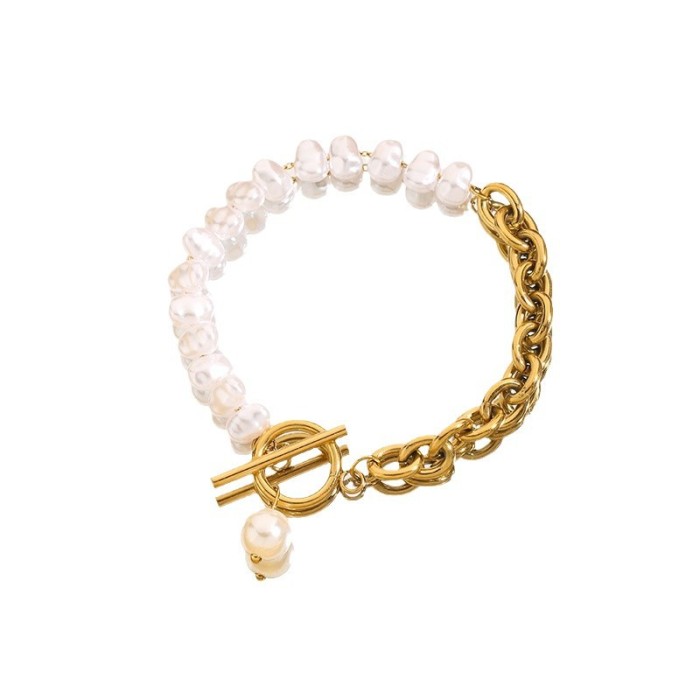 Wholesale Freshwater Baroque Pearl Bracelet Korean Dongdaemun Elegant Simple Fashion Versatile Pearl Bracelet