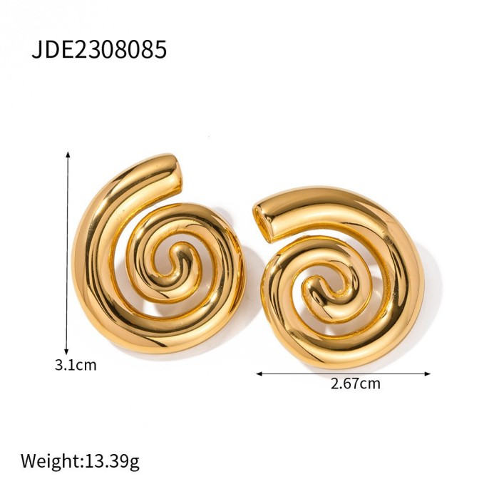 Fashion Personality Niche Exaggerated Design Earrings Vintage Simple Stainless Steel New Earrings for Women Wholesale