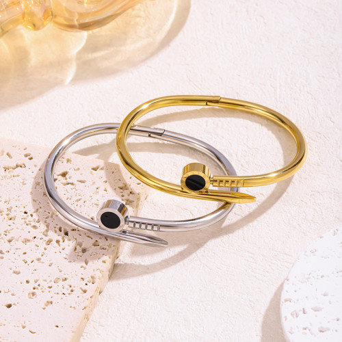 European and American Cross-Border Wholesale Clasp Manufacturer Women's High-End Feel Hand Jewelry Non-Fading Accessories Roman Numerals Titanium Steel Bracelet Trendy