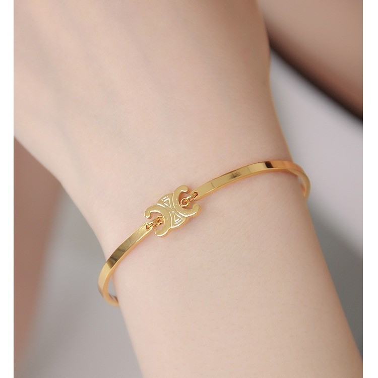 CE Arc de Triomphe Bracelet for Women, Ins Niche Design, High-End Luxury Gold Bracelet, 2024 New Trend
