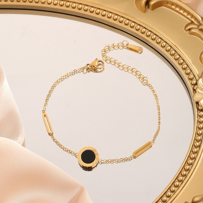 Non-Fading New Titanium Steel Bracelet Women's All-Match Ins Style Bracelet Fashion Bracelet Ornament Girls High Sense