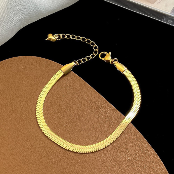 Non-Fading New Titanium Steel Bracelet Women's All-Match Ins Style Bracelet Fashion Bracelet Ornament Girls High Sense