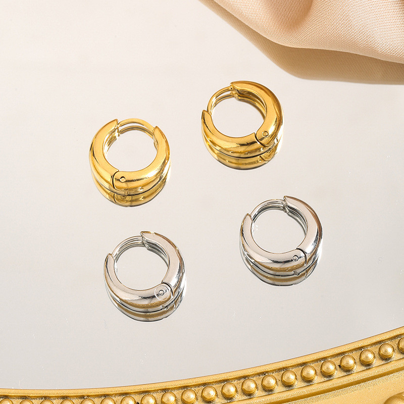 High-end Korean Style Minimalist Water Drop Earrings Round Ear Jewelry 2024 New Trendy Fashion Versatile Light Luxury Stud Earrings