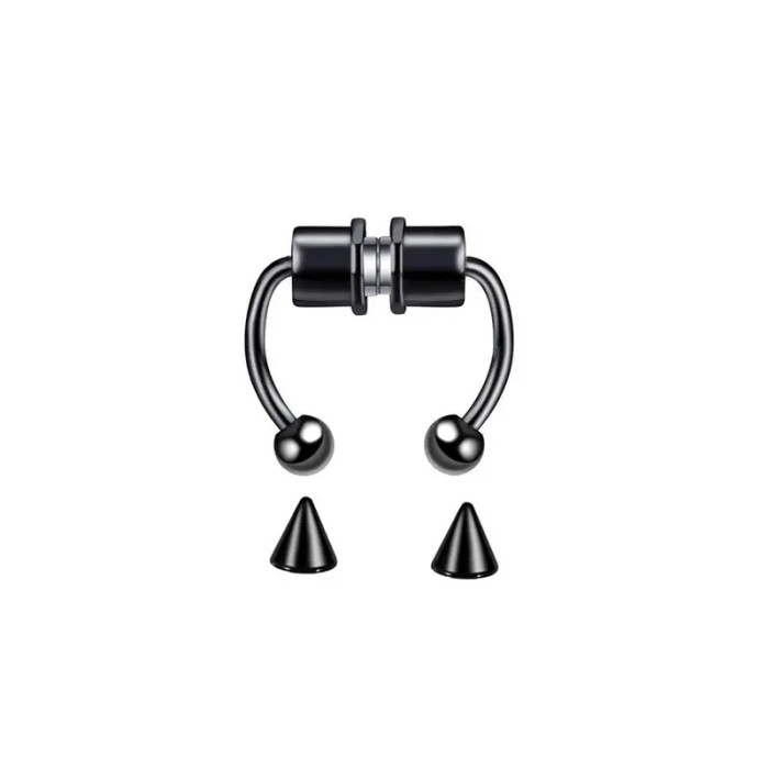 No-Punch Magnetic Nose Ring Cross-Border No-Punch Magnetic Fake Nose Stud Nose Clip Nose Hoop Stainless Steel Nose Ring Customization