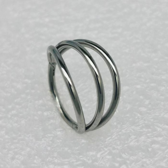 Hot Selling 316L Stainless Steel Seamless Hoop Earrings High-end Feel Three-layer Simple Ear Cuff Nose Ring Factory P...