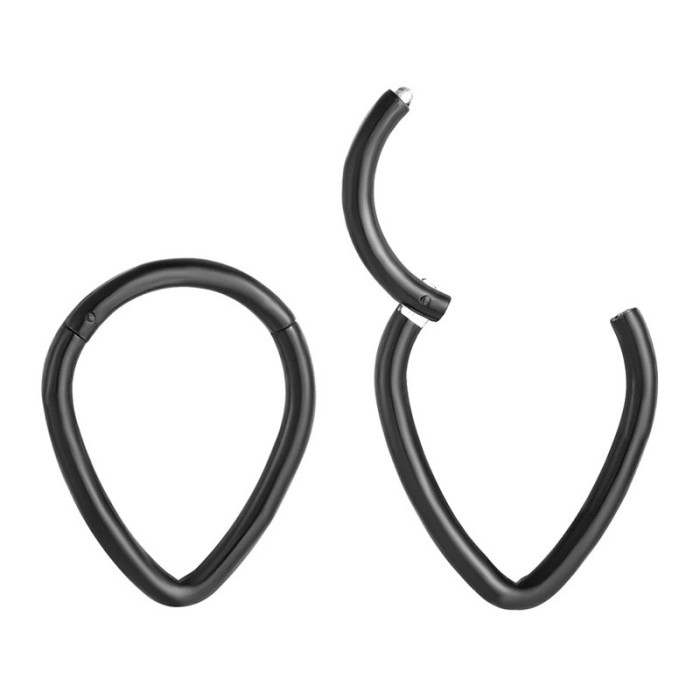 European and American Trend Body Piercing Jewelry 316L Stainless Steel Water Drop Nose Ring Earrings In Stock Manufacturer Wholesale Nose Clip