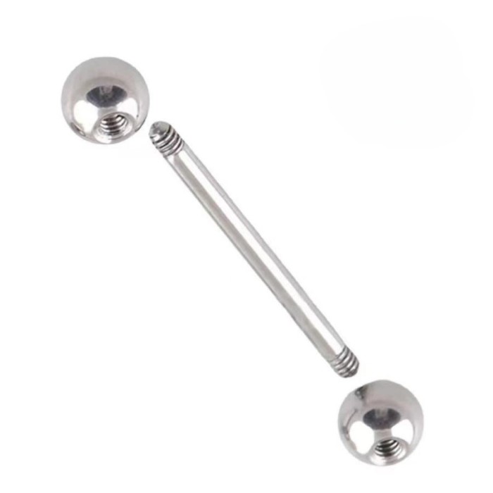 Amazon Hot Sale 14G Helix Stud Ear Piercing Women's Earrings Alloy Ear Bone Stud Round Ball Tongue Stud Factory Direct Sale