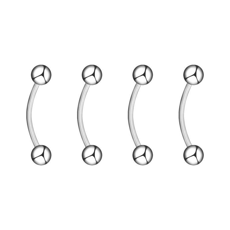 Cross-Border E-commerce Hot-Selling Stainless Steel Eyebrow Stud Piercing Furnace Vacuum Electroplating Ear Bone Stud Titanium Steel Jewelry Manufacturer Supply