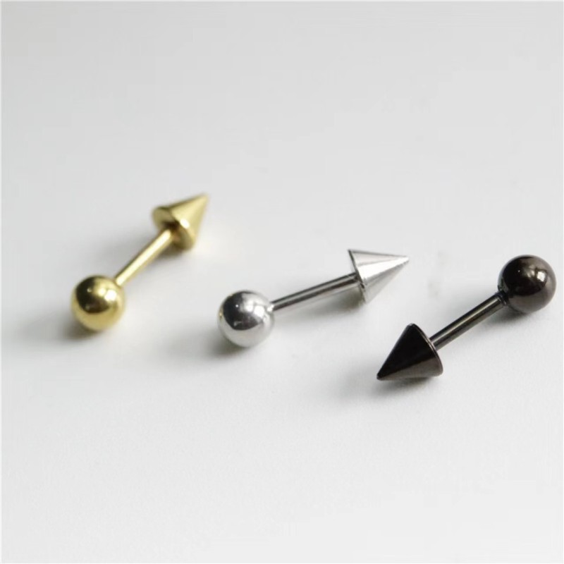Cross-Border E-commerce Hot Sale Small Cone Mini Lip Stud Ear Bone Stud Ear Stud Lip Stud Hot Girl Titanium Alloy Piercing Jewelry