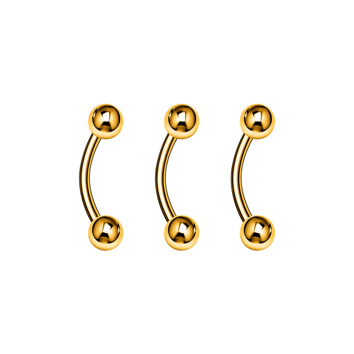 Cross-Border E-commerce Hot-Selling Stainless Steel Eyebrow Stud Piercing Furnace Vacuum Electroplating Ear Bone Stud Titanium Steel Jewelry Manufacturer Supply