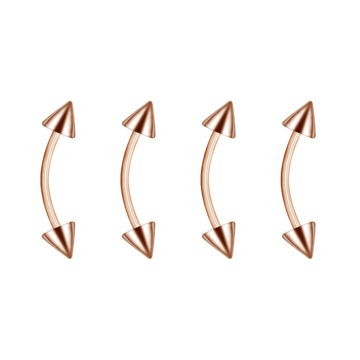 Stainless Steel Curved Arc Screw Earrings Eyebrow Studs Lip Studs Navel Studs Body Piercing Jewelry European and American Jewelry Wholesale