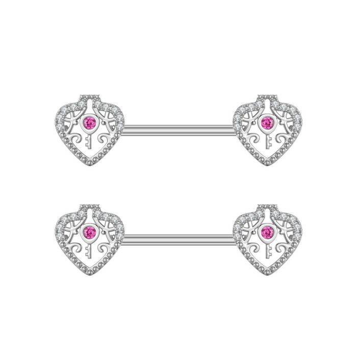 E-commerce New Zircon Nipple Rings Oil Nipple Piercing Jewelry Online Wholesale