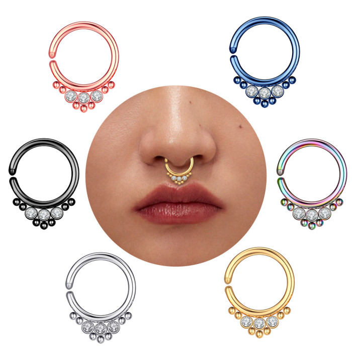 E-commerce New Zircon Nose Ring Nose Clip Piercing Jewelry Online Wholesale