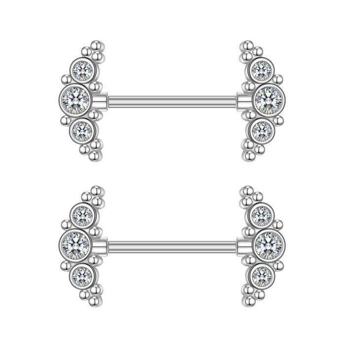 New Zircon Nipple Rings Nipple Studs Oil Nipple Rings Piercing Jewelry Online Wholesale, Earrings