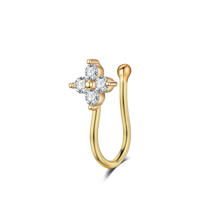 Cross-Border E-commerce Hot-Selling New Non-Pierced Nose Clip Nose Stud Fake Nose Ring Piercing Jewelry Online Wholesale