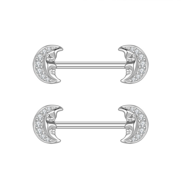 E-commerce New Zircon Nipple Rings Nipple Studs Piercing Jewelry Online Wholesale, Earrings