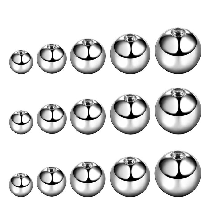 Amazon Stainless Steel Jewelry Accessories DIY 10 Pieces/Pack Earrings Lip Studs Eyebrow Studs Belly Button Studs Replacement Round Ball Pointed Cone