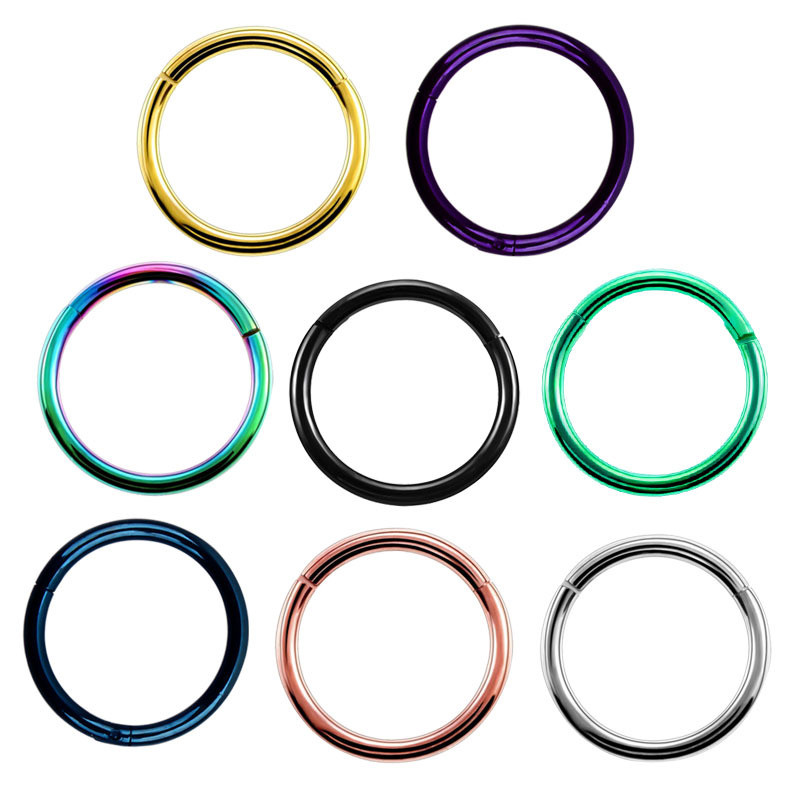 European and American Hot 316L Medical Stainless Steel Closed Ring Functional Nose Ring Nose Stud Piercing Jewelry Online Wholesale