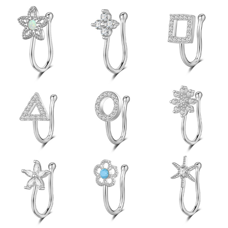 Cross-Border E-commerce Hot-Selling New Non-Pierced Nose Clip Nose Stud Fake Nose Ring Piercing Jewelry Online Wholesale