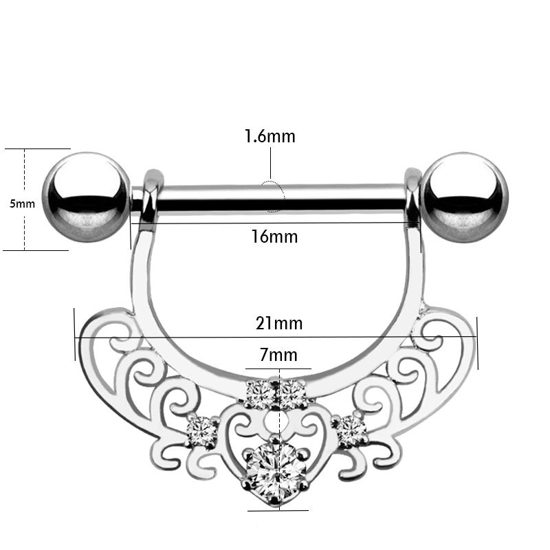 Amazon Hot Milk Ring European and American Popular Stainless Steel Zircon Milk Ring eBay