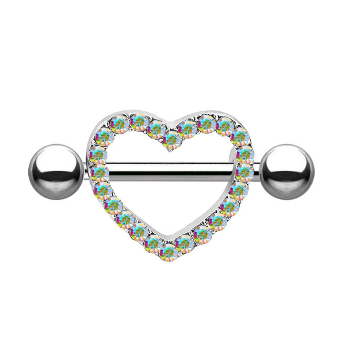 Cross-Border E-commerce Zircon Nipple Rings New Fashion Piercing Jewelry Nipple Studs