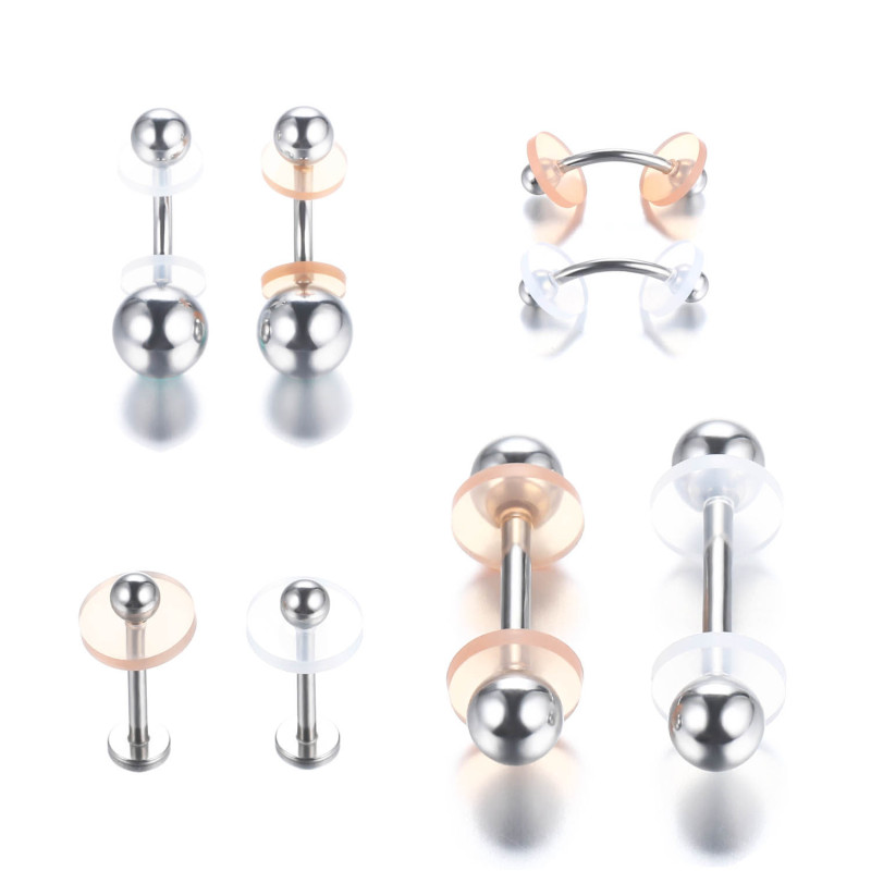 Piercing Jewelry Anti-Hypertrophic Small Butterfly Silicone Invisible Spacer Ear Hole Skin Anti-Friction Scratch Manufacturer In Stock