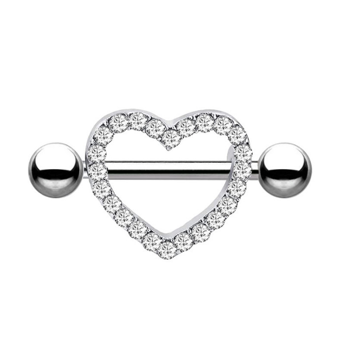Cross-Border E-commerce Zircon Nipple Rings New Fashion Piercing Jewelry Nipple Studs