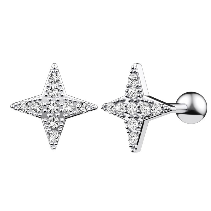 Hot New Zircon Ear Bone Stud Earrings Piercing Jewelry Online Wholesale(1pcs)