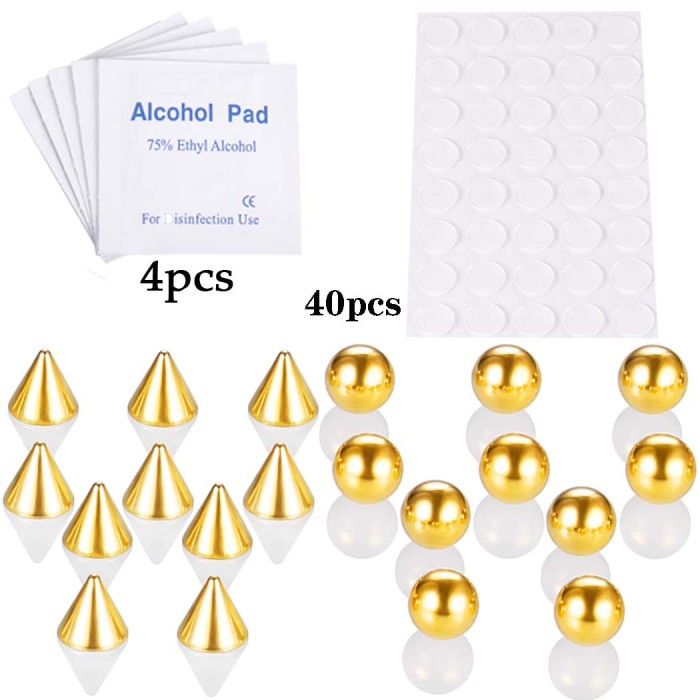 Non-Pierced Lip Studs, Dimple Studs, Eyebrow Studs, Nose Studs, Personalized Stickers, Non-Piercing, European and American Hip-Hop Style, Demon Accessories, Manufacturer In Stock