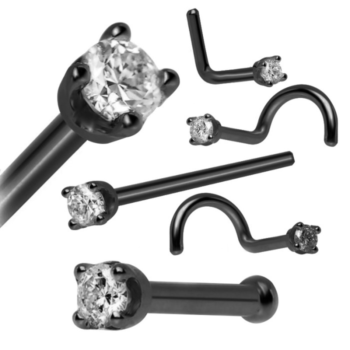 eBay Amazon Hot New Zircon Nose Stud 7-Word Nose Ring Piercing Jewelry 5pcs